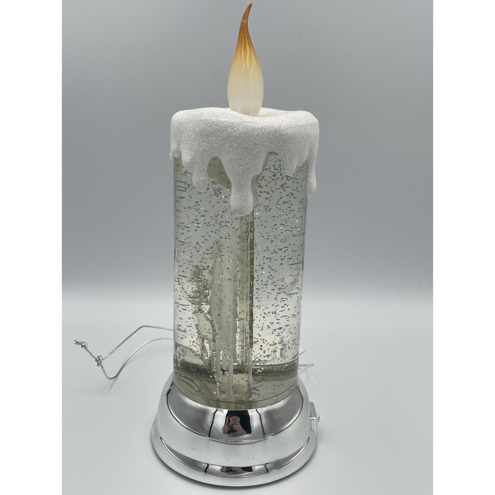 Robert Stanley Christmas Light Up Candle Flameless LED Glitter Snow Globe Deer - Picture 8 of 17
